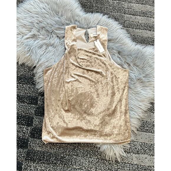 Anthropologie Porridge Jessie Velvet‎ Halter Top In Rose Color Size Medium $88 - Picture 1 of 6